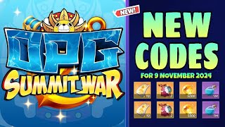 New OPG Summit War Codes 9 November 2024  How To Redeem Code  OPG Summit War Gift Codes [upl. by Ellenehs]