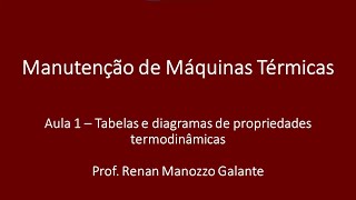 Aula 1  Tabelas e diagramas de propriedades termodinâmicas [upl. by Gaudette481]