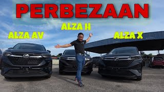 Apa Beza Alza AV Alza H dan Alza X  PERBANDINGAN PENUH SEMUA ALZA [upl. by Screens]