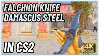 ★ CS2 Falchion Knife Damascus Steel  CS2 Knife InGame Showcase 4K [upl. by Sperling]