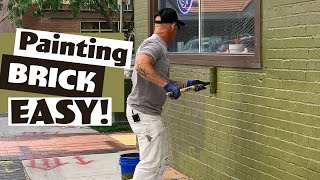 Painting Brick White Fast and Easy [upl. by Naicad891]