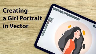 Drawing a Vector Girl portrait [upl. by Ley]