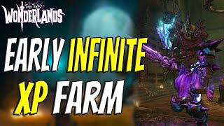 Solo Second Character Early Infinite XP Farm To Reach Max Level Fast In Tiny Tinas Wonderlands [upl. by Yemaj380]