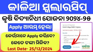 Kalia Scholarship Apply 202425। Apply Date Eligibility Required Documents। Apply Process Online। [upl. by Kamillah]