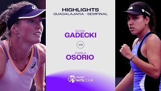 Camila Osorio vs Olivia Gadecki  2024 Guadalajara Semifinal WTA Match Highlights [upl. by Suravat]