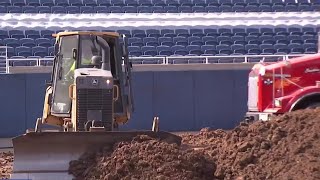 Camping World Stadium gets ready for Monster Jam [upl. by Kabob]