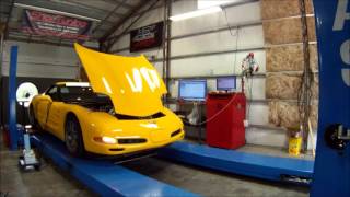 Procharged C5 Z06 Dyno Dynamics [upl. by Eceirahs655]