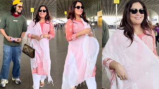 Heavily Pregnant Richa Chaddha Flaunts Big Baby Bump With Husband Ali Fazal Going For Babymoon [upl. by Kcirdahs]