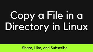 Copy a File in a Directory in Linux Operating System [upl. by Favrot]