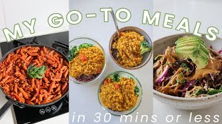 my TOP 5 quick amp healthy recipes  30 MINUTE MEALS or less [upl. by Boleslaw9]