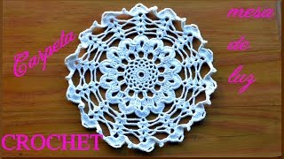 CARPETA a crochet o ganchillo para Mesa de Luz tutorial paso a paso Moda a Crochet [upl. by Obediah33]