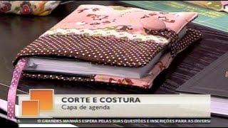 Como fazer uma capa de agenda caderno ou livro  Costura com Riera Alta [upl. by Chiou]