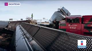 Choque de trenes en Zacatecas deja cinco personas heridas [upl. by Harolda632]