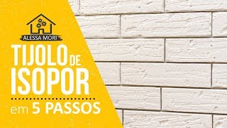 ⭐ COMO FAZER PAREDE DE TIJOLINHOS DE ISOPOR  DIY EM 5 PASSOS FÁCEIS [upl. by Odlabso]