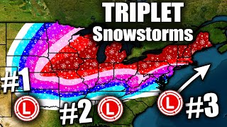 Models Calling for Major Triplet Snowstorms Half the Nation to see Major Winter Storms [upl. by Euqinobe17]