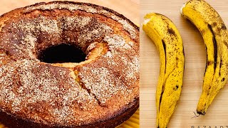 BOLO DE BANANAAVEIA E CANELA 🍌 SIMPLES FOFINHO E MUITO FÁCIL DE FAZER 🍌 [upl. by Cally575]