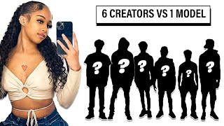 6 CREATORS VS 1 MODEL [upl. by Emixam499]