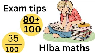 exam tips to score high marks hiba maths exam motivation exam math [upl. by Arais]