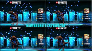 NEW LEGENDARY BRUNETTE X3 MAX LEVEL 40  JURASSIC WORL THE GAME [upl. by Watts]