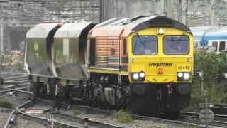 Fantastic lots of Movement Crewe Station 10424 includes 37800 Taking MerseyRail 507s for Scrap [upl. by Essila909]