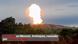 Explosión en Necoclí por volcán de lodo [upl. by Johannah]