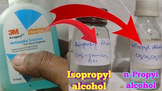 Extracting Isopropyl and npropyl alcohol from Handrub [upl. by Jeritah628]