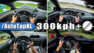 AUTOBAHN POV 300 kmh ACCELERATION amp TOP SPEED Compilation by AutoTopNL [upl. by Naelopan]