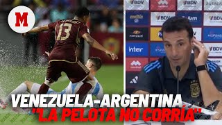 Scaloni quotEl césped no estaba bueno para el espectáculo la pelota no corríaquot I MARCA [upl. by Ajan]