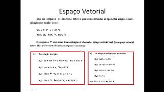 Aula 1 Espaços Vetoriais [upl. by Belva]