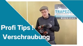 Tips für die Verschraubung am Trapezblech im UntergurtAbkantungen an First und Traufe [upl. by Patton]