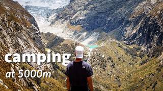 Hiking to the Highest Campsite in Huaraz Peru 🇵🇪 [upl. by Gard]