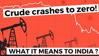 crude oil crashes to zero and what does is it means to indians [upl. by Nevada784]