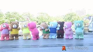 Multiple Color Teddy Bear Inflated Costume Adult Blow Up Mascot Suit Custom Made and Design [upl. by Hpotsirhc]