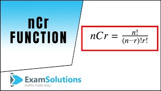 nCr function  ExamSolutions [upl. by Shana]