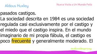 Aldous Huxley  Nueva Visita a Un Mundo Feliz [upl. by Remliw]