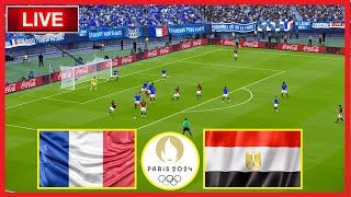 France vs Egypt LIVE  Semifinal Olympic Games Paris 2024  Watch Full Match Live Today PES 2021 [upl. by Onitnatsnoc]