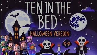 🎃Ten in the Bed Halloween Version  Spooky kids Songs amp Nursery Rhymes  Rhyming Rainbows [upl. by Euqinorev]