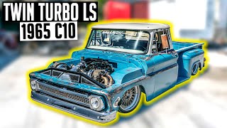 Twin Turbo LS 1965 Stepside C10 Patina Truck  ChaChing Ep 1 [upl. by Htirehc]