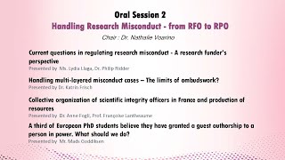 ENRIO 2023  Oral session 2 quotHandling Research Misconduct  from RFO to RPOquot [upl. by Ak]