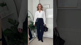 Ways To Style our new Navy Silk Trousers [upl. by Eramat]