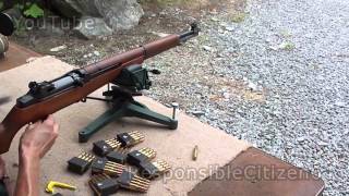 M1 Garand Reloading and 200 Yard steel plate shooting [upl. by Haerle135]