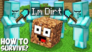 How to SURVIVE IN DIAMOND VILLAGE if you ARE A DIRT BLOCK in Minecraft  DIAMOND VS DIRT [upl. by Mose]