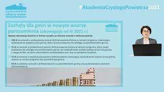 AkademiaCzystegoPowietrza2021 – 3 webinarium 13 – Zachęty dla gmin w programie „Czyste Powietrze” [upl. by Ertnod]