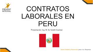 Tipos de contratos laborales en Perú [upl. by Fabiano]