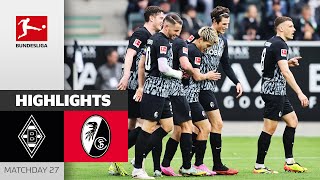 First Win Of Streichs Farewell Tour  Mgladbach  Freiburg 03  Highlights  MD 27 – BL 2324 [upl. by Cosmo]