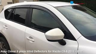 Auto Clover Wind Deflectors Set for Mazda CX5 2011  2017 6 pieces [upl. by Gaudet]