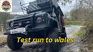 Landrover 110 Overlander Test run to Wales [upl. by Marih169]