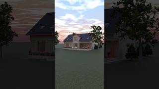 Cozy mansard house designed in Live Home 3D shorts 3dhousedesign 3dinterior [upl. by Ecnarrat]