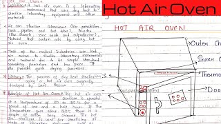 Sterilization by Hot Air Oven Dry Heat sterilization [upl. by Nivan]