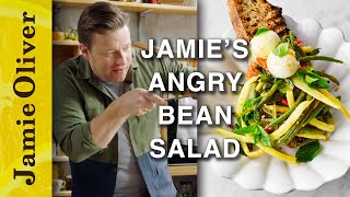 Angry Bean Salad  Jamie Olivers MeatFree Meals [upl. by Wilek]